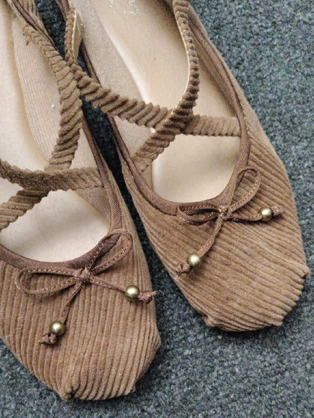 Circus by Sam Edelman Brown Corduroy Ballet Flats